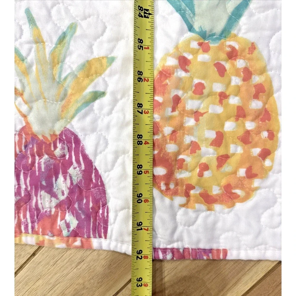 Pineapple Quilt Full Queen Reversible Quilt + 2 Matching Pillow Shams 92